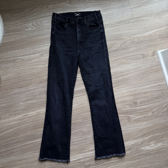 MOTHER Women’s The Hustler Ankle Fray Black Encounters at Midnight Sz 27 EUC - Picture 7 of 15